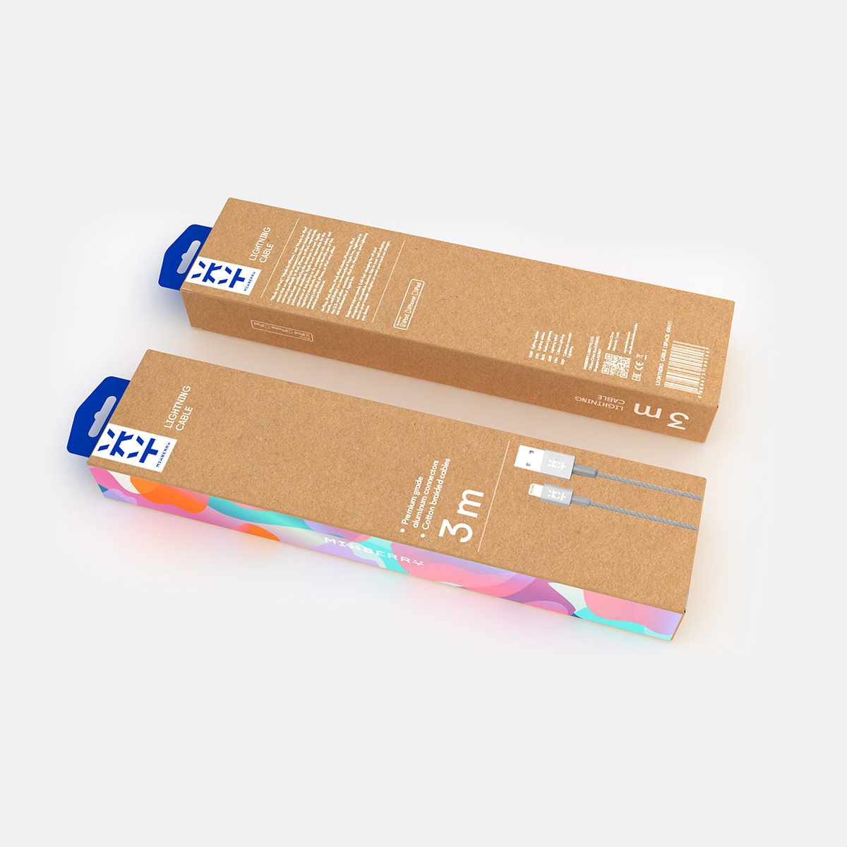 牛皮纸包装数据线印刷彩盒