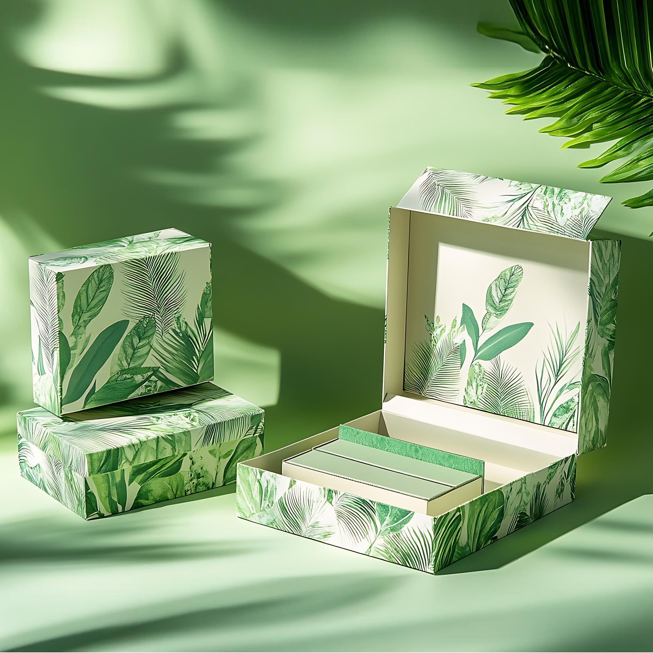 印刷包装盒白卡盒食品茶叶翻盖书型礼盒