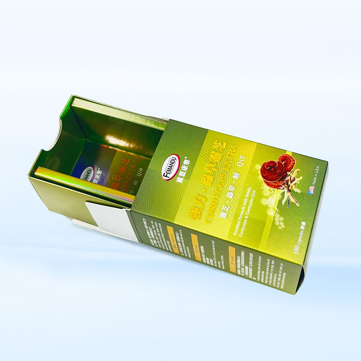 虫草保健品印刷包装套盒