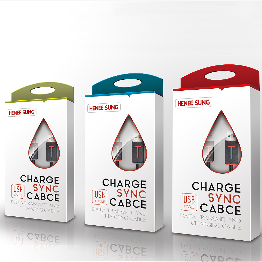 包装盒数据线开窗纸盒白卡纸